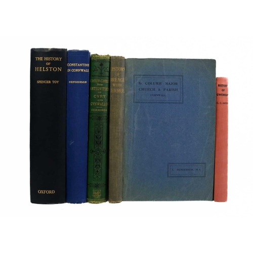 32 - Cornish history Six good works. H. Spencer Toy. 'The History of Helston,' first edition, light stain... 