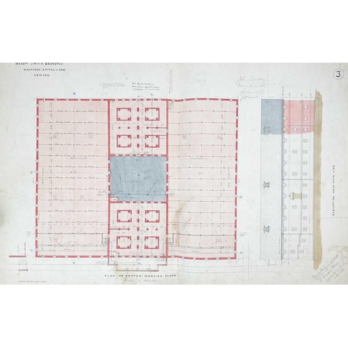 325 - Charles Baily (10 April 1815 – 2 October 1878) Architectural Drawings for JW and H Branston Malthous... 