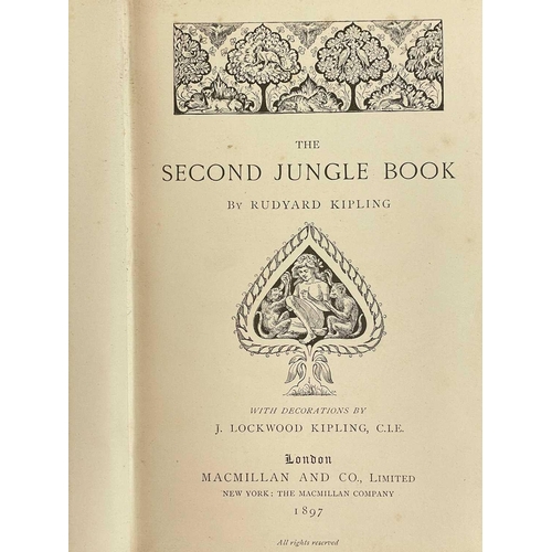 326 - KIPLING, Rudyard. 'The Jungle Book,' Fourth impression, original cloth with pictorial gilt tooling t... 