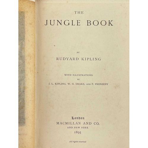 326 - KIPLING, Rudyard. 'The Jungle Book,' Fourth impression, original cloth with pictorial gilt tooling t... 