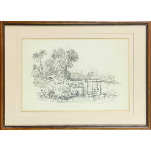 333 - A. A (?) 1836. Three graphite sketches. Depicting countryside scenes in the manner of Gainsborough, ... 