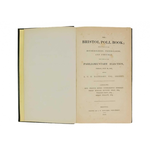 338 - Bristol Toll Book, 1847 'Being a List of the Householders, Freeholders, and Freemen who voted at the... 