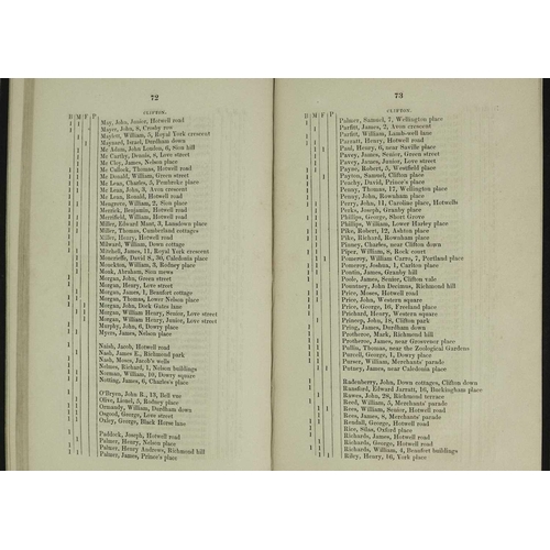 338 - Bristol Toll Book, 1847 'Being a List of the Householders, Freeholders, and Freemen who voted at the... 