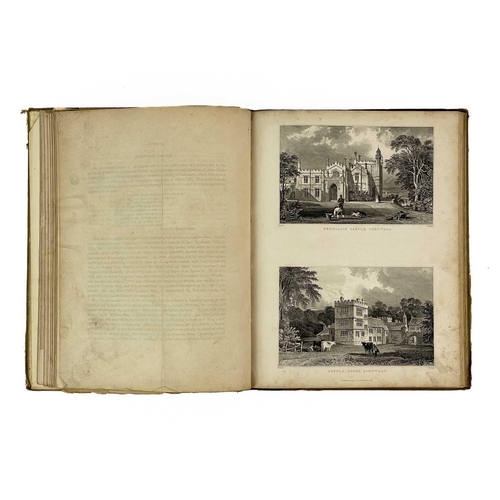 345 - 'Cornwall Illustrated in a Series of Views,' One volume, quarter calf with gilt tooled title to spin... 