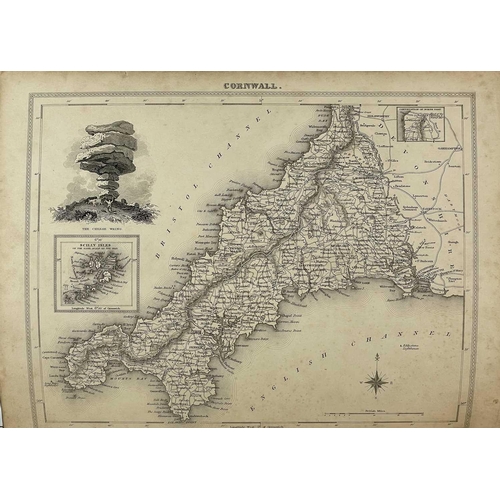 345 - 'Cornwall Illustrated in a Series of Views,' One volume, quarter calf with gilt tooled title to spin... 