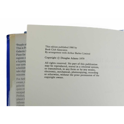 356 - ADAMS, Douglas. 'The Hitch Hikers Guide to The Galaxy,' 1980, Book Club Associates, not price clippe... 
