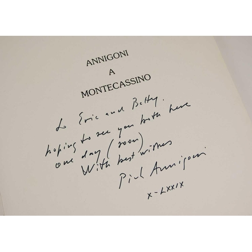 362 - A Annigoni 'Montecassino' Complete with dust jacket, inscribed by P Annigoni and dated October 1979 ... 