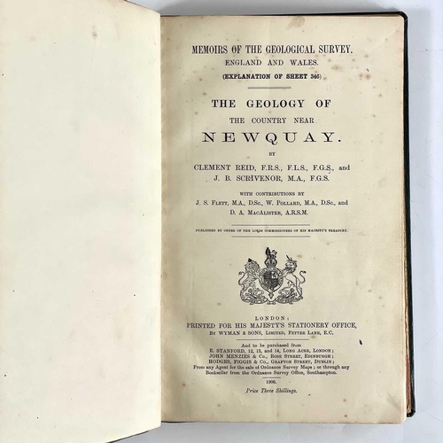 379 - (Mevagissey) Clement Reid with petrological contributions by J. J. H. Teal. 'The Geology of the Coun... 