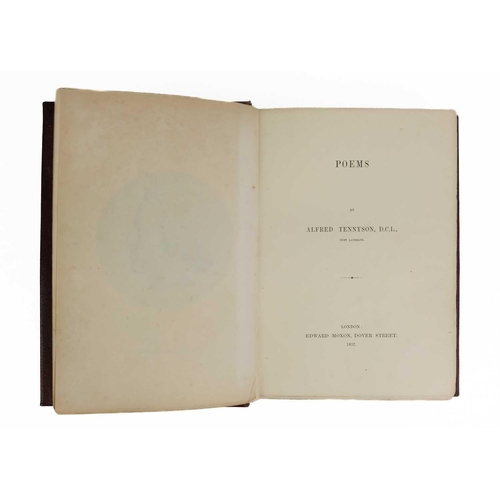 384 - TENNYSON, Alfred 'Poems' First edition, 375pp, bookplate of Ella Naper nee Champion to front pastedo... 