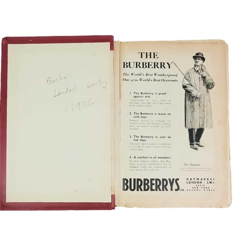 396 - Burkes Landed Gentry, c.1936 Rebound in red cloth, advertisments, pp.2756, c.1936.