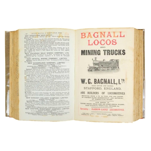 4 - (Mining) SKINNER, Walter R. 'The Mining Manual and Mining Year Book, 1915,' Original cloth with gilt... 