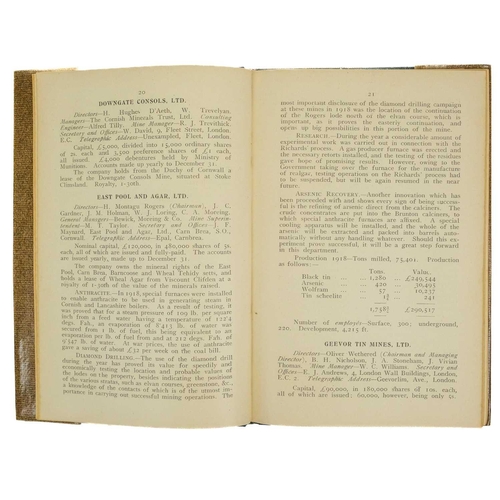 4 - (Mining) SKINNER, Walter R. 'The Mining Manual and Mining Year Book, 1915,' Original cloth with gilt... 