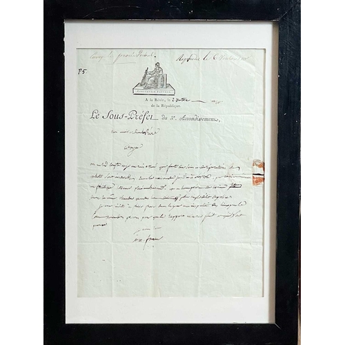 405 - (Napoleon interest) Two letters from Constantin Faucher Brigadier General and his twin brother, to t... 