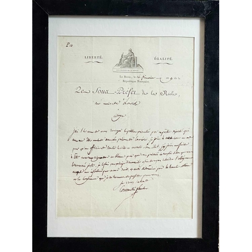 405 - (Napoleon interest) Two letters from Constantin Faucher Brigadier General and his twin brother, to t... 