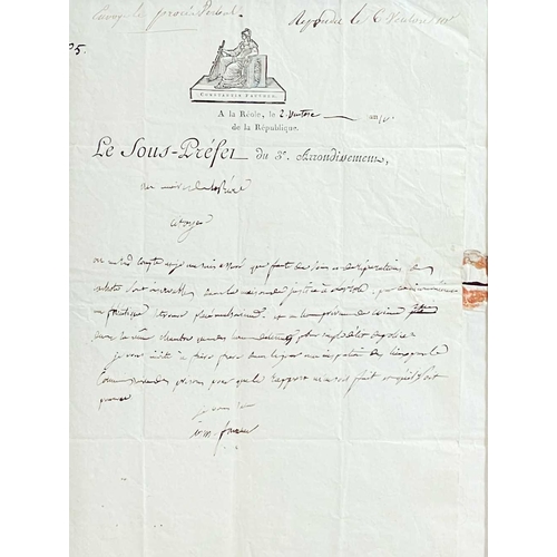 405 - (Napoleon interest) Two letters from Constantin Faucher Brigadier General and his twin brother, to t... 