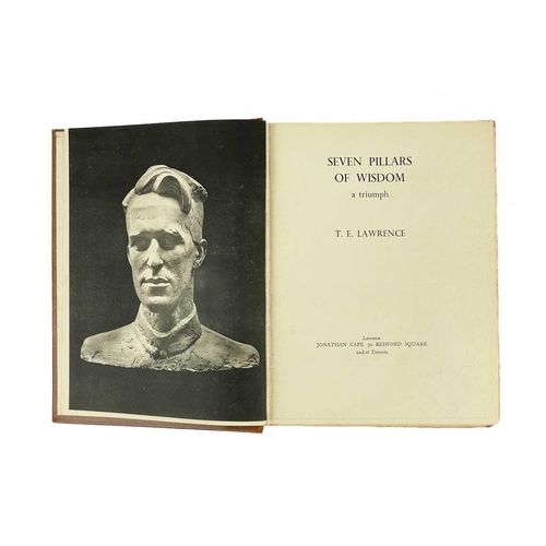 412 - LAWRENCE. T. E. 'Seven Pillars of Wisdom,' First trade edition, original cloth with some markings, f... 