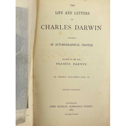 420 - Seven titles about Charles Darwin 'The Life and Letters of Charles Darwin', edited by Frances Darwin... 