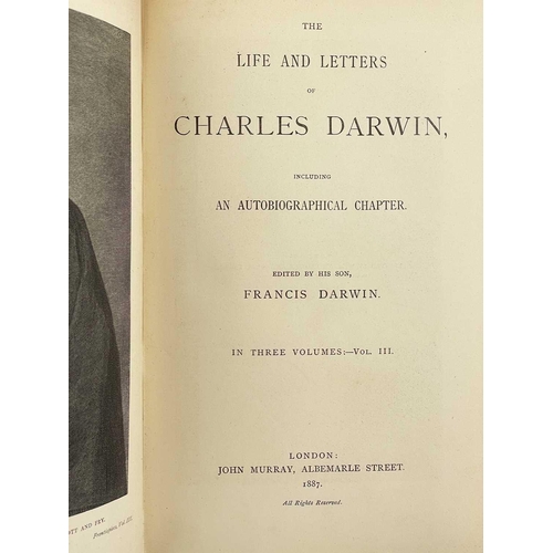 420 - Seven titles about Charles Darwin 'The Life and Letters of Charles Darwin', edited by Frances Darwin... 