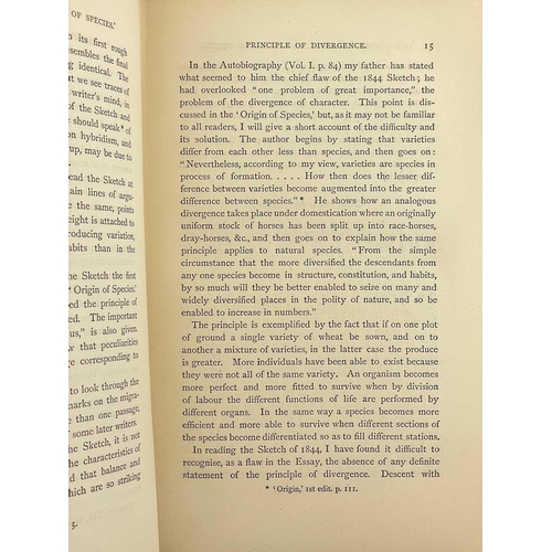 420 - Seven titles about Charles Darwin 'The Life and Letters of Charles Darwin', edited by Frances Darwin... 