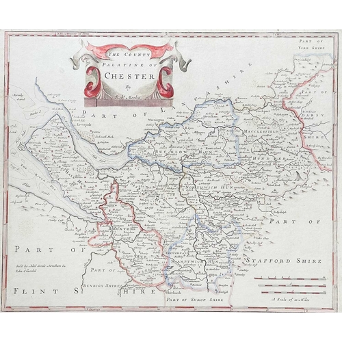 421 - SPEED, John. 'Denbighshire' Engraved map, inset town plan of Montgomery, large strapwork cartouche, ... 