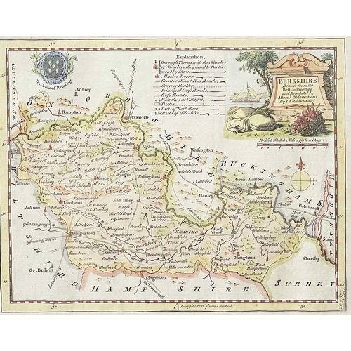 423 - John Cary. 'South Britain,' Engraved map with colour boarders, some light spotting, London, 1787, 30... 