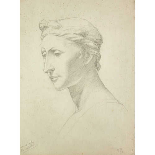 440 - William KERRY (XIX-XX) A portfolio of pencil portrait studies, including of Pope Innocent X and Volt... 