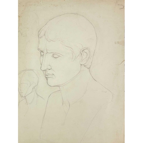 440 - William KERRY (XIX-XX) A portfolio of pencil portrait studies, including of Pope Innocent X and Volt... 