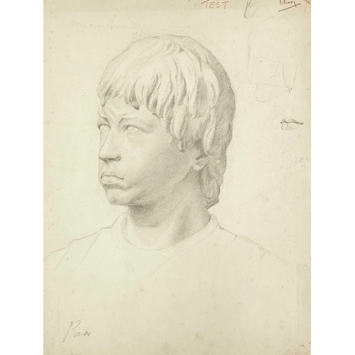 440 - William KERRY (XIX-XX) A portfolio of pencil portrait studies, including of Pope Innocent X and Volt... 