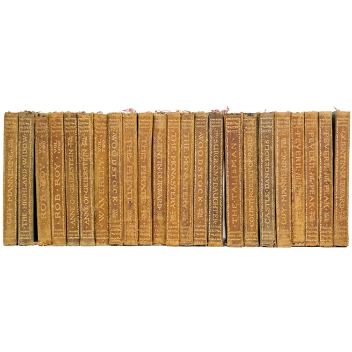 447 - SCOTT, Walter. The Waverly Novels Forty eight volumes, full green leather with gilt tooling, sun ble... 