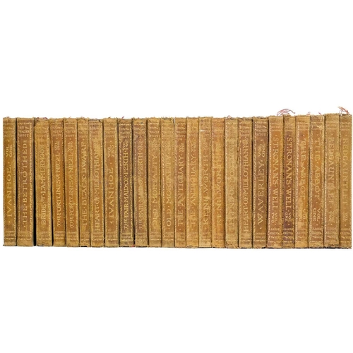 447 - SCOTT, Walter. The Waverly Novels Forty eight volumes, full green leather with gilt tooling, sun ble... 