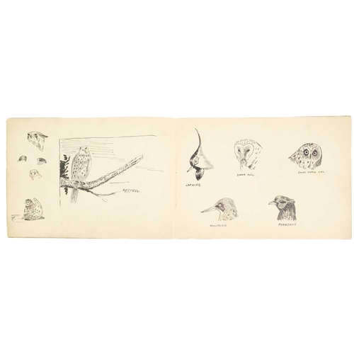 455 - Charles Walter SIMPSON(1885-1971) A Sketchbook containing ten illustrations Mostly Pen and ink, with... 