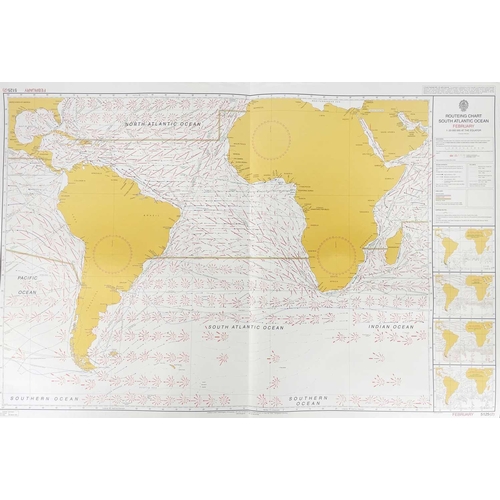 461 - A Selection of over One Hundred Sea Charts From Around the World Comprising Exotic Ports and Destina... 