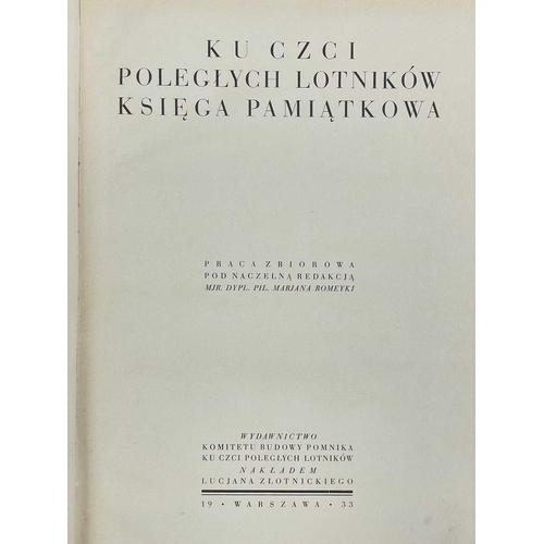 490 - (Military) Commemorative Book. 'In Honour of the Fallen Airmen' 'Księga Pamiątkowa - Ku Czci Poległy... 