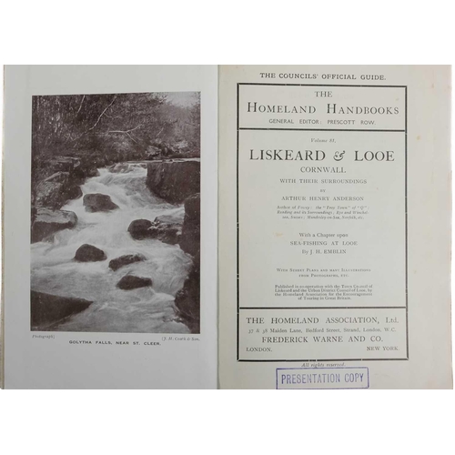 57 - The Homeland Handbooks Four works 'Newquay, The Vale of Lanherne and Perranzabuloe,' fourth edition,... 