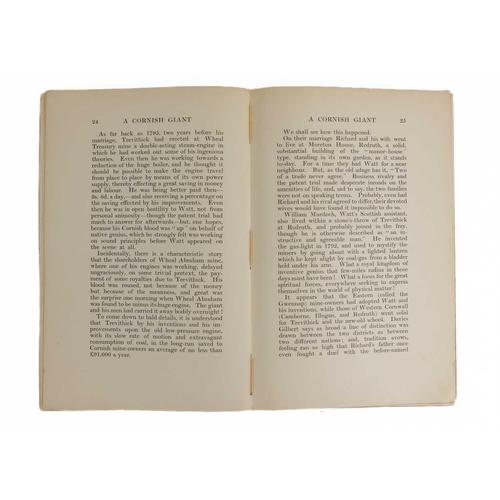 6 - (Mining) HARPER, Edith K. 'A Cornish Giant. Richard Trevithick: The Father of the Locomotive-Engine,... 