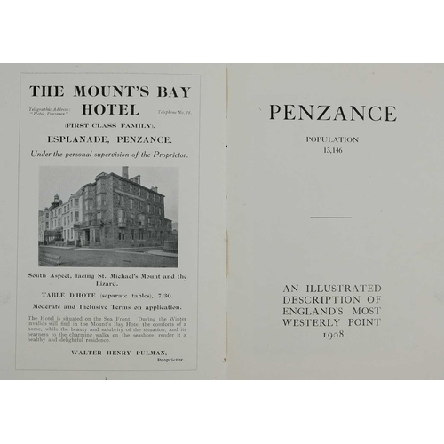 90 - MILLET, G. B (editor) 'Official Guide to Penzance,' Original embossed cloth, rubbed and bumped, late... 