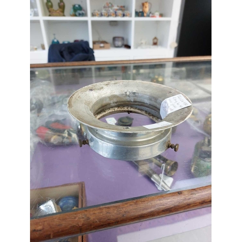 12 - A Muller Freres Luneville frosted glass globe. Moulded with flowerheads, stars and geometric motifs,... 