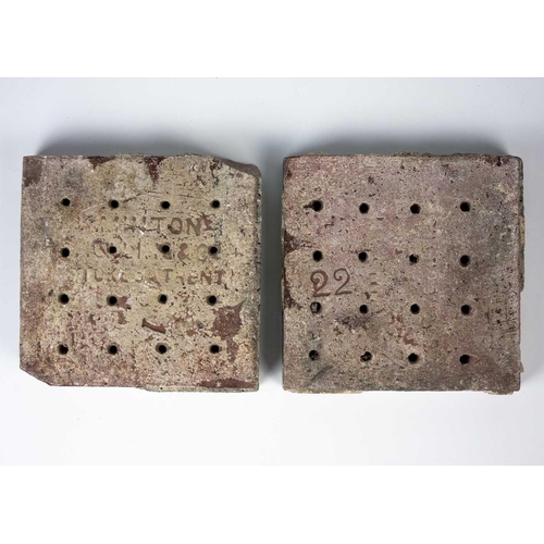 141 - William Godwin. Two encaustic tiles from the restoration of the Houses of Parliament. The property o... 