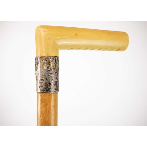 143 - A collection of eleven walking canes and umbrellas. One with silver mount, tallest 94cm.(11)