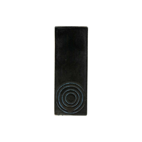 15 - A Troika St Ives square section vase. With smooth glaze,incised with concentric circles, printed mar... 