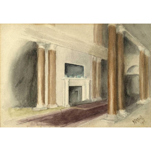 150 - Three Edwardian interior watercolours. The property of Peter Hone. Indistinctly signed and dated 191... 