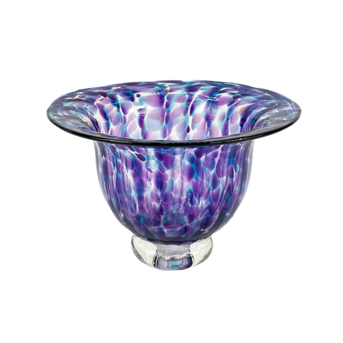 16 - Jane Gilchrist studio glass dish. Signed and dated 75 to base, diameter 23cm together with a studio ... 