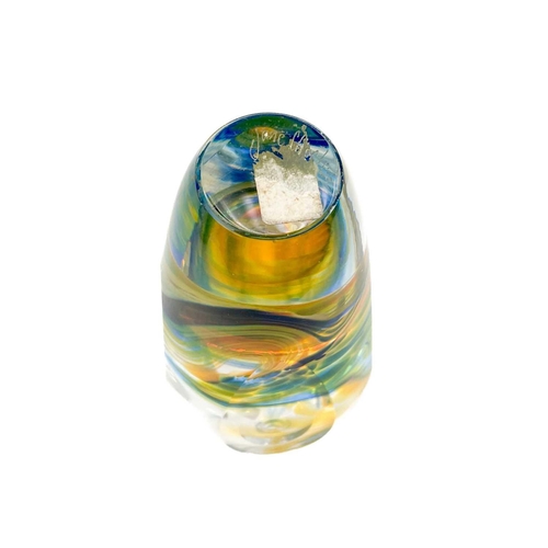 16 - Jane Gilchrist studio glass dish. Signed and dated 75 to base, diameter 23cm together with a studio ... 