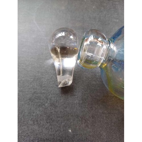 16 - Jane Gilchrist studio glass dish. Signed and dated 75 to base, diameter 23cm together with a studio ... 