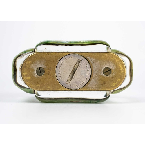 170 - A Dunhill Lucite and electroplate aquarium table lighter. 1950s, set in a typical fashion with three... 