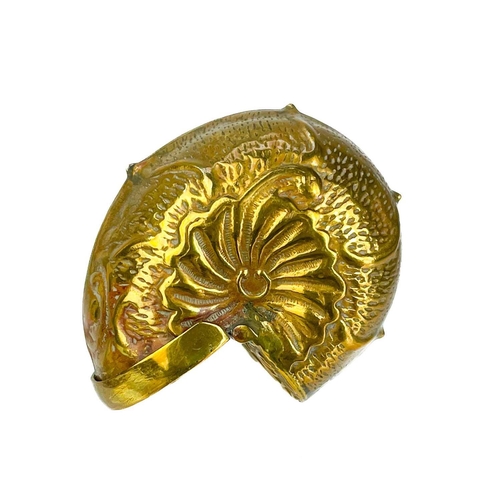 171 - Five Victorian nickel plated brass vesta cases. Comprising: an owl with green glass eyes, a fish wit... 