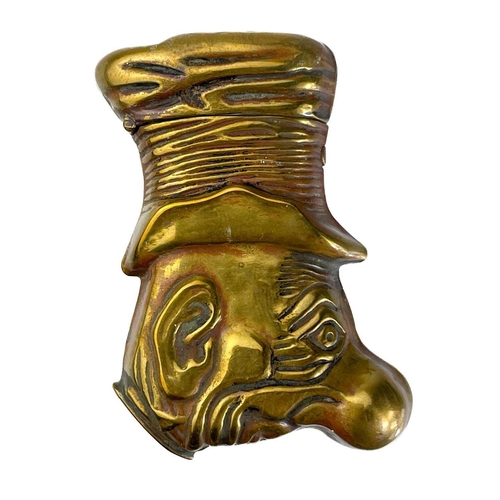 171 - Five Victorian nickel plated brass vesta cases. Comprising: an owl with green glass eyes, a fish wit... 