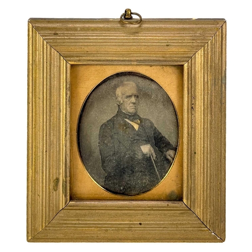 178 - A Daguerreotype portrait of a gentleman. Inscribed in ink to the reverse, Father, Taken in Liverpool... 
