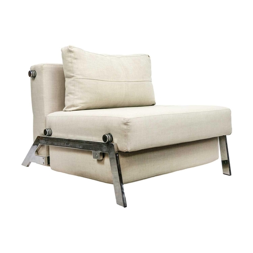 24 - An Innovation Living Cubed 90 folding chair. Chrome frame. This is in good condition with the fold o... 