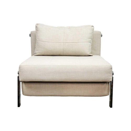 24 - An Innovation Living Cubed 90 folding chair. Chrome frame. This is in good condition with the fold o... 